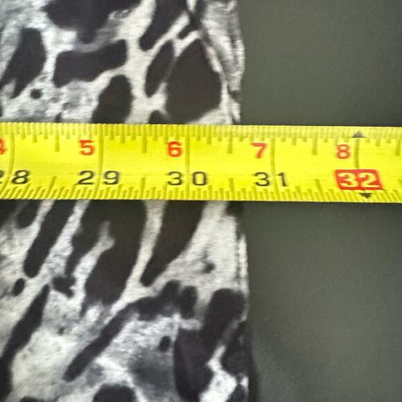 AllSaints Fay Ambient Dress Animal Print Back Tie Mini Gray Black Size Small - Picture 12 of 12